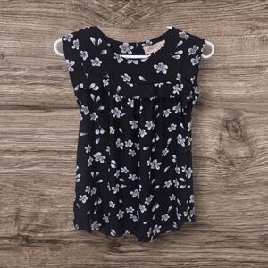 ⭐️Philosphy Black Floral Black Top Size XS